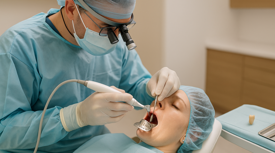 Одномоментная имплантация зуба