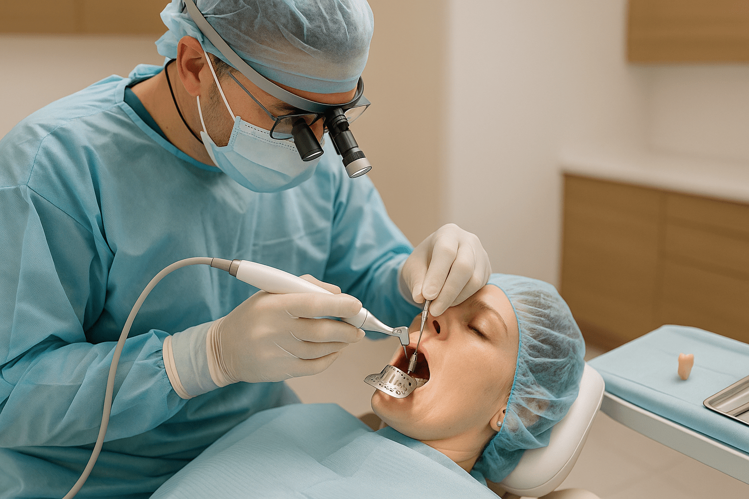 Одномоментная имплантация зуба