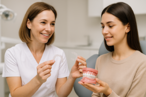 Исправление прикуса брекетами и каппами