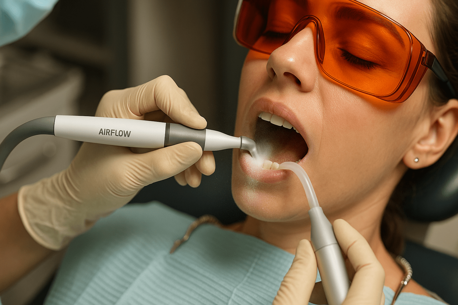 Профессиональная чистка зубов Air Flow